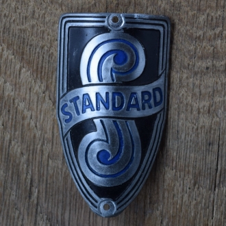 Steuerkopfschild STANDARD, 30er Jahre, Originalschild aus Sammlungsbestand 