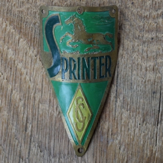 Steuerkopfschild SPRINTER, 50er Jahre, Originalschild aus Sammlungsbestand 