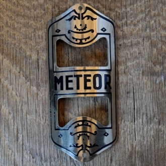 Steuerkopfschild METEOR, 20er Jahre, Originalschild aus Sammlungsbestand 
