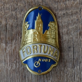 Steuerkopfschild FORTUNA, 50er Jahre, Originalschild aus Sammlungsbestand 