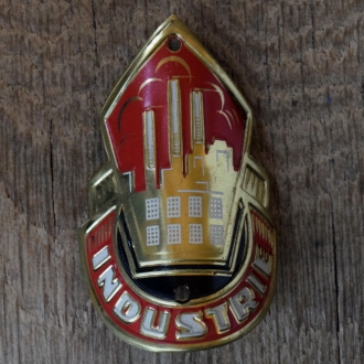 Steuerkopfschild INDUSTRIE, 50er Jahre, Originalschild aus Sammlungsbestand 