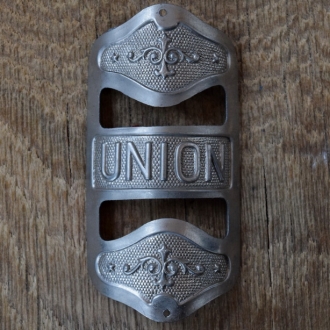 Steuerkopfschild UNION, 20er Jahre, Originalschild aus Sammlungsbestand 