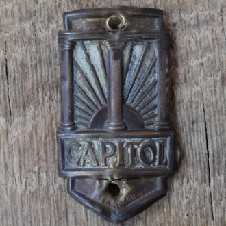 Steuerkopfschild CAPITOL, 50er Jahre, Originalschild aus Sammlungsbestand 