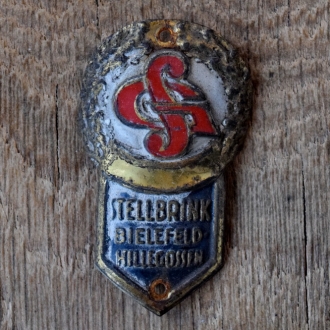 Steuerkopfschild SG STELLBRINK, 50er Jahre, Originalschild aus Sammlungsbestand 
