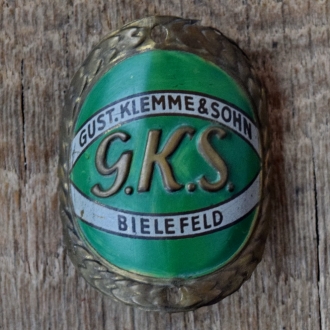 Steuerkopfschild G.K,S., 50er Jahre, Originalschild aus Sammlungsbestand 