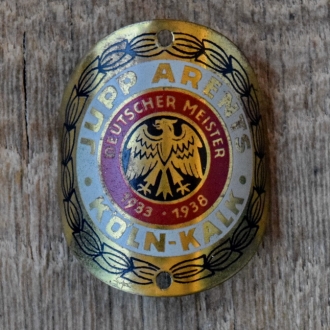 Steuerkopfschild JUPP ARENTS KÖLN-KALK, 50er Jahre, Originalschild aus Sammlungsbestand 