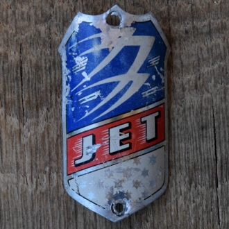 Steuerkopfschild JET, 70er Jahre, Originalschild aus Sammlungsbestand 