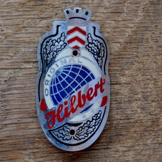 Steuerkopfschild HILBERT, 50er Jahre, Originalschild aus Sammlungsbestand 