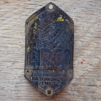 Steuerkopfschild ARCO, 30er Jahre, Originalschild aus Sammlungsbestand 