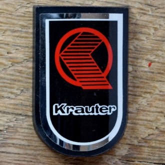 Steuerkopfschild KRAUTER, 70er Jahre, Originalschild aus Sammlungsbestand 