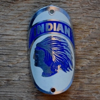 Steuerkopfschild INDIAN, 50er Jahre, Originalschild aus Sammlungsbestand 