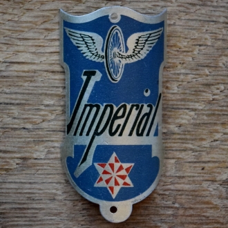 Steuerkopfschild IMPERIAL, 50er Jahre, Originalschild aus Sammlungsbestand 
