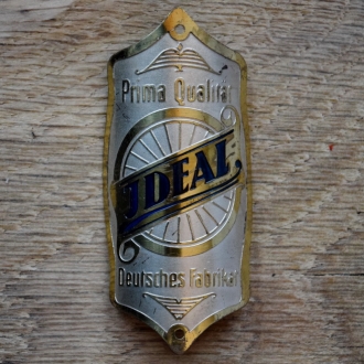 Steuerkopfschild IDEAL, 30er Jahre, Originalschild aus Sammlungsbestand 