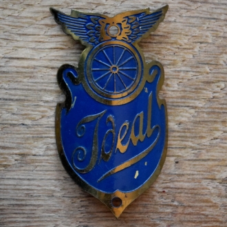 Steuerkopfschild IDEAL, 30er Jahre, Originalschild aus Sammlungsbestand 