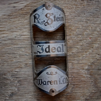 Steuerkopfschild IDEAL, 30er Jahre, Originalschild aus Sammlungsbestand 