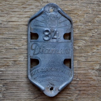 Steuerkopfschild DIAMANT, 30er Jahre, Originalschild aus Sammlungsbestand 