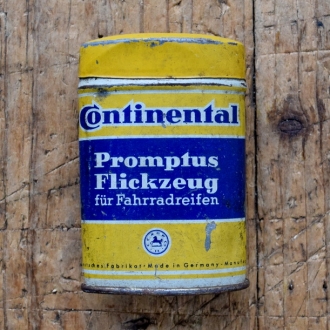 Flickzeug Blechdose "CONTINENTAL" orig. 50er Jahre, 72 x 49 x 25 mm, ohne Inhalt 