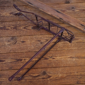 Gepäckträger SIEGER, orig. 50er Jahre, für Sportrad, weinrot, gebr. 