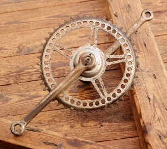 Tretlager PRESTO für Tourenrad, orig. 30er J., verchromt, Glockenlager, gebr. 