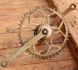 Tretlager für Tourenrad, orig. 30er J., verchromt, Glockenlager, gebr. 