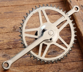 Tretlager Thompson-Standard für Sport-/Tourenrad, orig. 60er/70er J., verchromt, Keillager, gebr. 