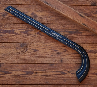 Kettenschutz, DÜRKOPP, schwarz, Linien gold, Länge ca. 53 cm, orig. 30er-50er J., restauriert 