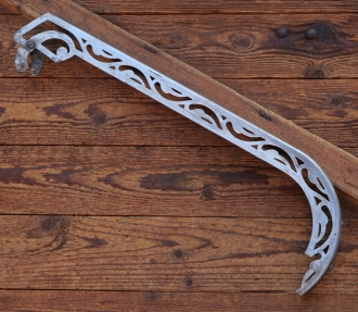 Kettenschutz Alu, Länge ca. 55 cm, orig. 30er J., sehr aufwändige Ausführung, gebr. 