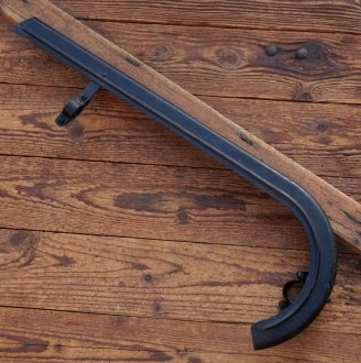 Kettenschutz, universal, Länge ca. 56 cm, orig. 30er-50er J., solide Ausführung, schwarz, gebr. 