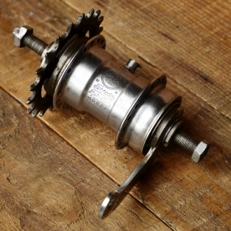 Nabe Hinterrad Fahrrad, F+S Torpedo Mod. 09, Bj. 1950, verchromt, gebr. 