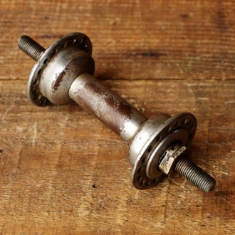 Nabe Vorderrad Fahrrad, BISMARCK, verchromt, 50er J., Einbaumaß ca. 89 mm, 36 Loch, gebr. 