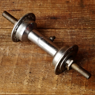 Nabe Vorderrad Fahrrad, BISMARCK, verchromt, 50er J., Einbaumaß ca. 90 mm, 36 Loch, gebr. 