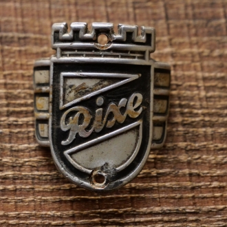 Steuerkopfschild RIXE, Alu lackiert, original 50er/60er Jahre, gebr. 