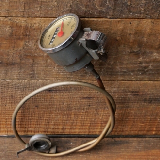 Tachometer VDO, silbergrau, für Lenkermontage, original von 1952, für 26 Zoll-Rad, gebr. 