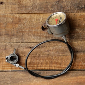 Tachometer VDO, silbergrau, für Lenkermontage, original von 1956, für 28 Zoll-Rad, gebr. 