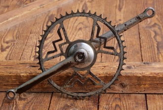 Tretlager WANDERER für Tourenrad, orig. 30er J., verchromt, Glockenlager, gebr. 