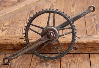 Tretlager DÜRKOPP für Tourenrad, orig. 30er/40er J., verchromt, Glockenlager, gebr. 