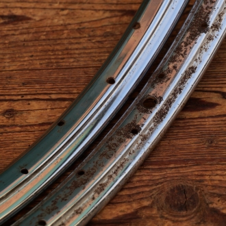 Felgensatz, 26 Zoll (559), verchromt, 30er-50er J., gebr. 