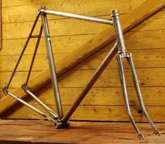 Fahrradrahmen, Herrenausführung für Rennrad/Rondonneur, 27/28 Zoll, 60er/70er J., vollverchromt, gebr. 