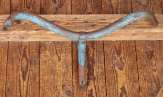 Fahrradlenker mit Vorbau, passend für sportliches Tourenrad 20er/30er J., verchromt, gebr. 