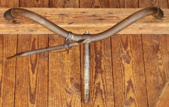Fahrradlenker, Deutsche Form, passend für Tourenrad 10er/20er J., vernickelt, gebr. 