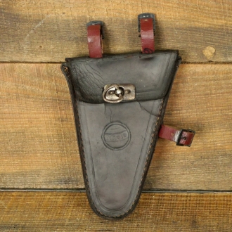 Werkzeugtasche MIELE für Herrenrad, Echtleder, dunkelbraun, original 30er Jahre, gebraucht 