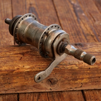 Nabe Hinterrad Fahrrad, NSU Rücktrittnabe, 20er J., vernickelt, gebr. 