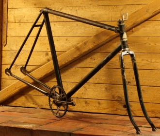 Fahrradrahmen GOLD-RAD, Herrenausführung für Halbrenner, 28 Zoll, 50er J., gebr. 