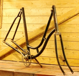 Fahrradrahmen MIELE Modell 6, Damenausführung für Tourenrad, 28 Zoll, 20er J., gebr. 