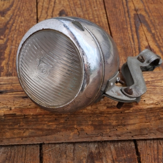 Scheinwerfer WIGO, 1930er J., verchromt, Durchmesser 10cm, gebr. 