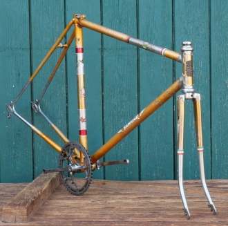 Fahrradrahmen RABENEICK Modell Campagnolo, Herrenausführung für Profi-Rennrad, 27/28 Zoll, Anfang 1950er J., gebr. 