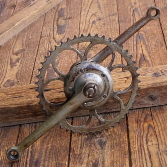 Tretlager WELTRAD, für Tourenrad, orig. 20er J., vernickelt, Glockenlager, gebr. 