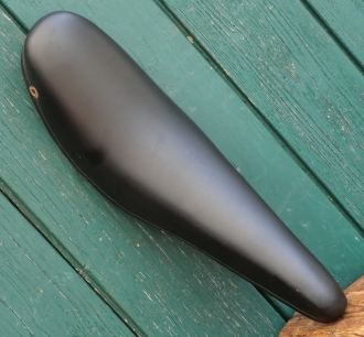 Sattel UNIROYAL, "Bananensattel"/Sitzbank für Bonanzarad, Kunststoff schwarz, original 70er J., NOS 