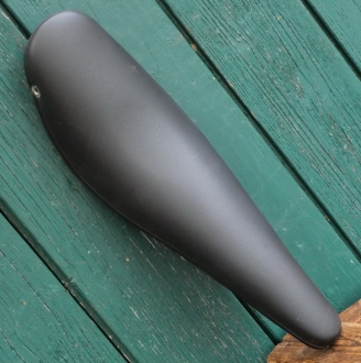 Sattel UNIROYAL, "Bananensattel"/Sitzbank für Bonanzarad, Kunststoff schwarz, original 70er J., NOS 