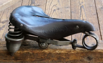 Sattel, Herren, WITTKOP/WIKO, Leder braun, Gestell verchromt, 30er J., gebr. 